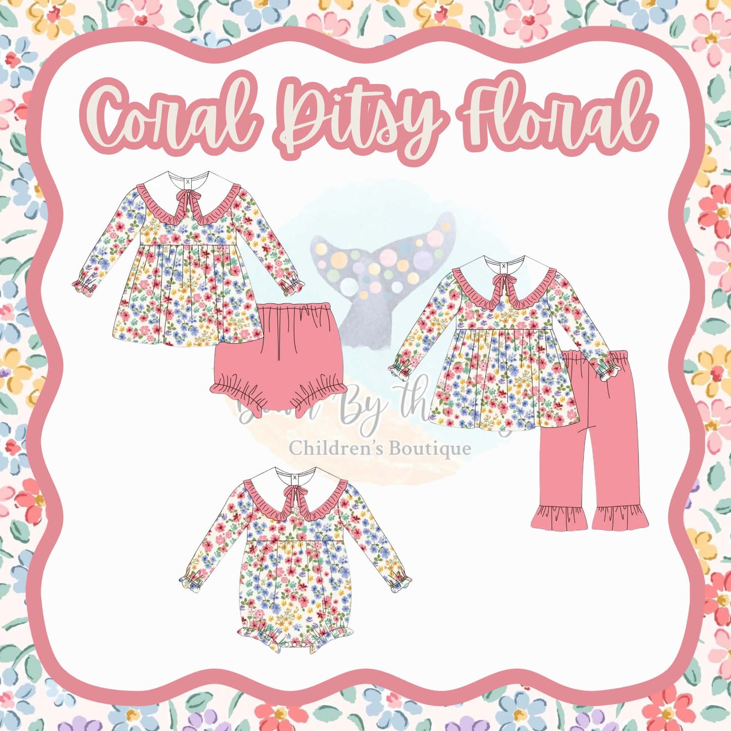 Winter Variety #5: Coral Ditsy Floral