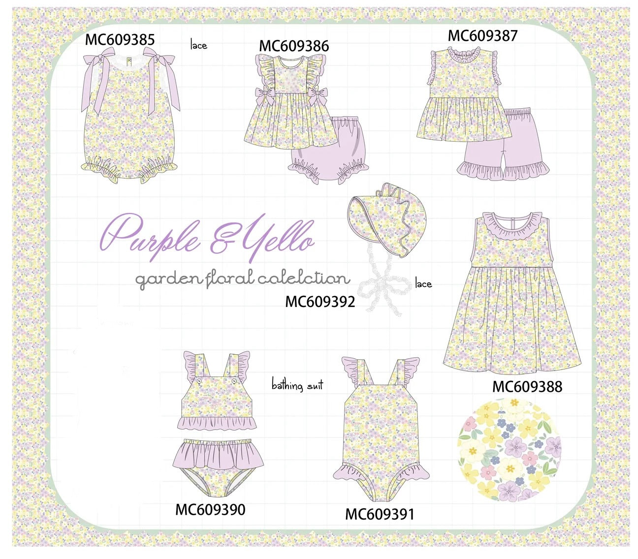 Labor Day SALE: Purple & Yellow Garden Floral