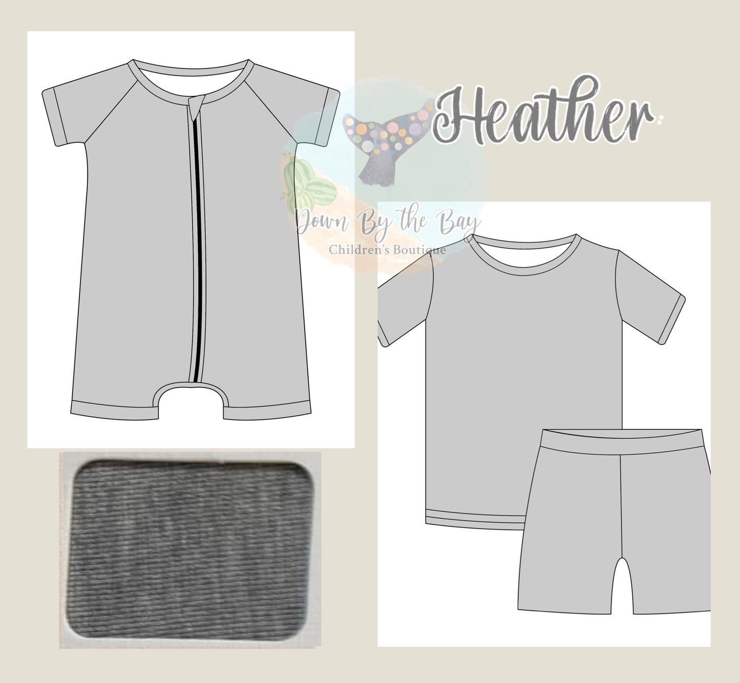 DBTB Bamboo Solids Drop: Heather Gray