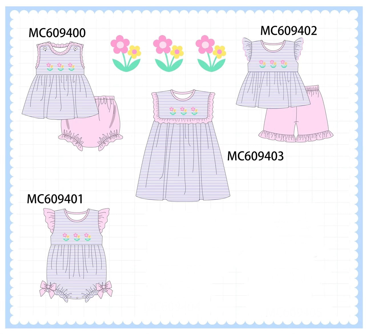 Labor Day SALE: Purple Stripe Floral