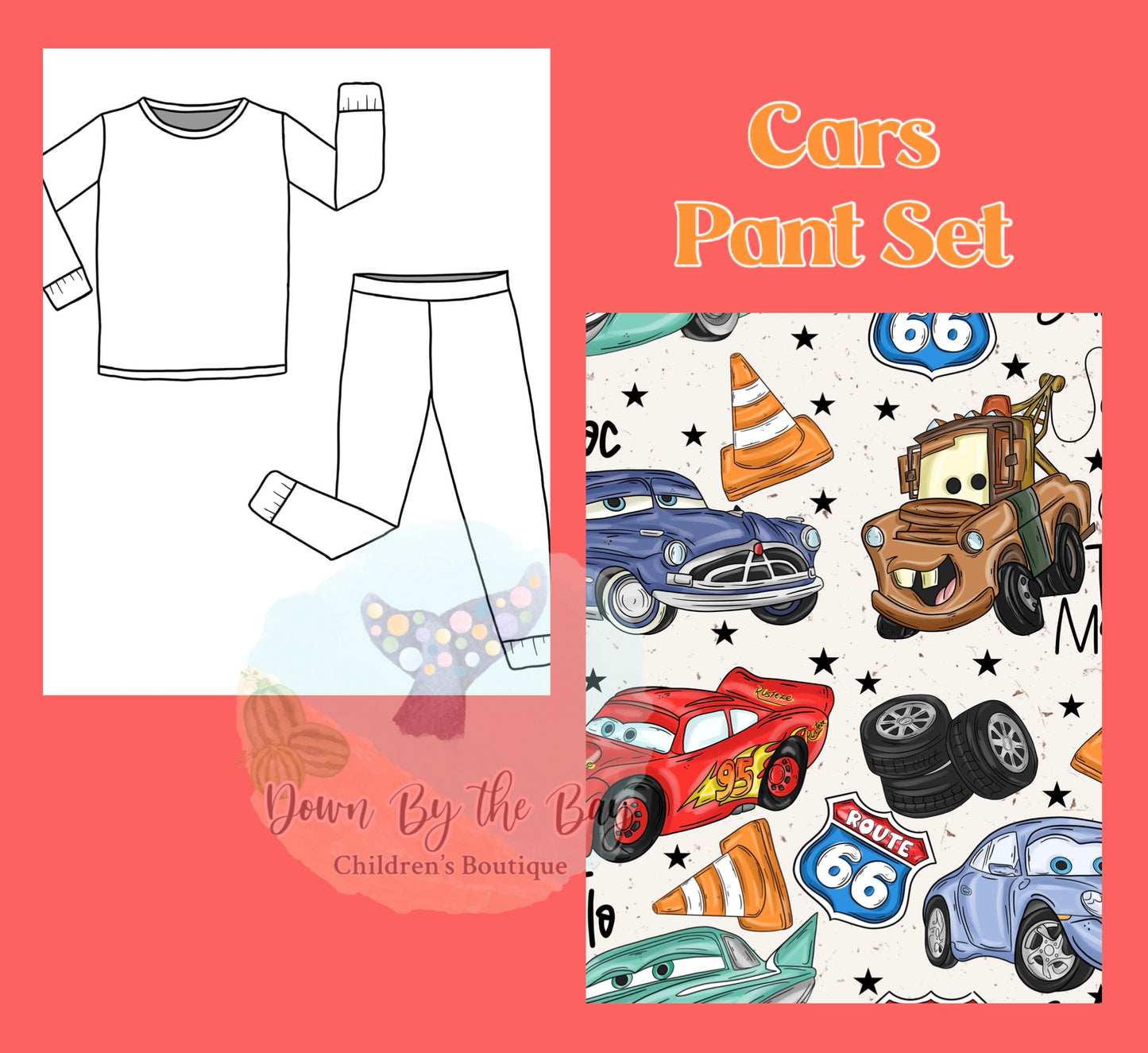 DBTB Bamboo 10K SALE: Cars Pant Set