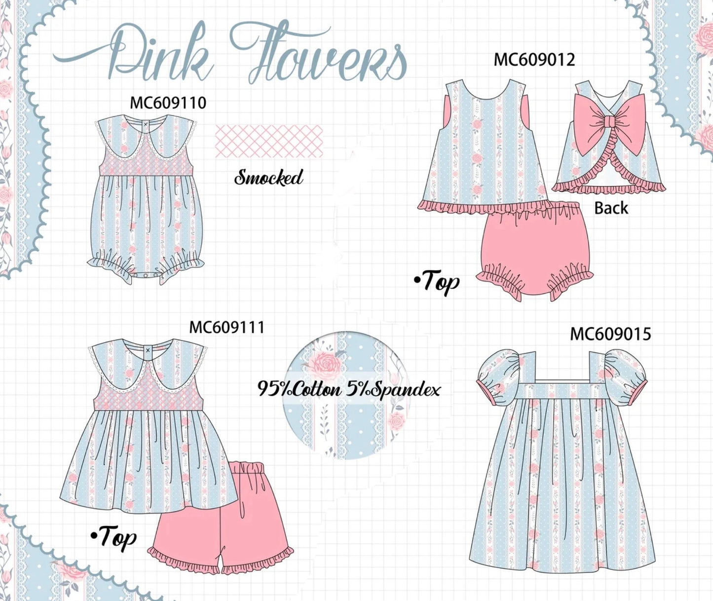 Labor Day SALE: Dusty Blue Flowers