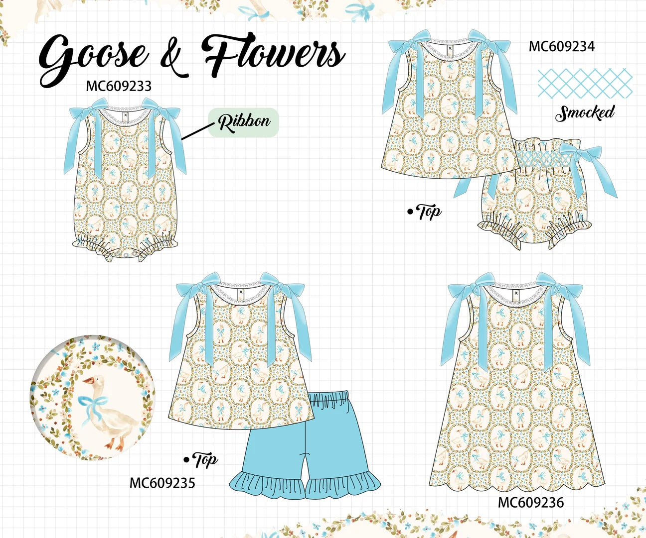 Labor Day SALE: Floral Geese