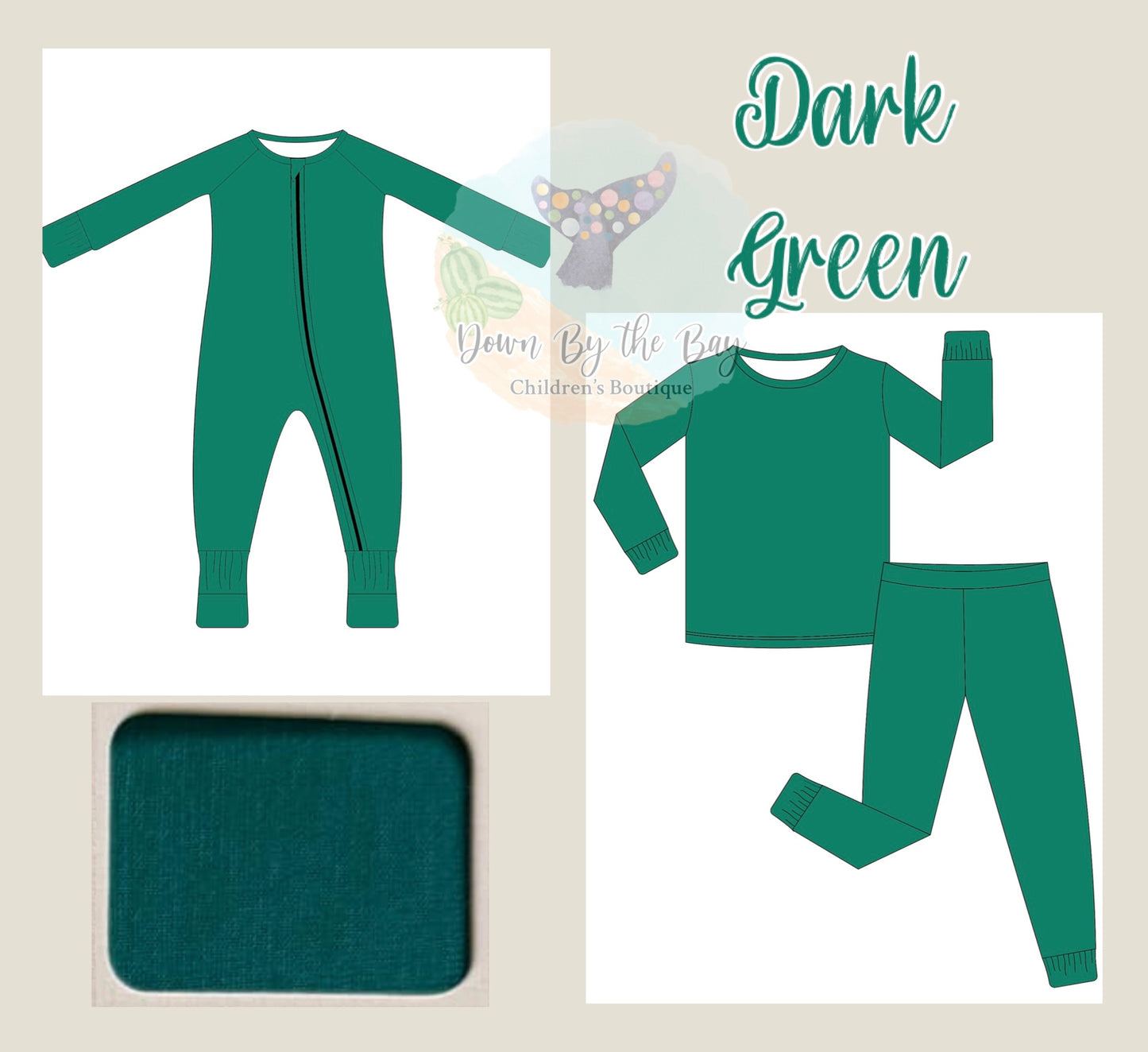 DBTB Bamboo Solids Drop: Dark Green