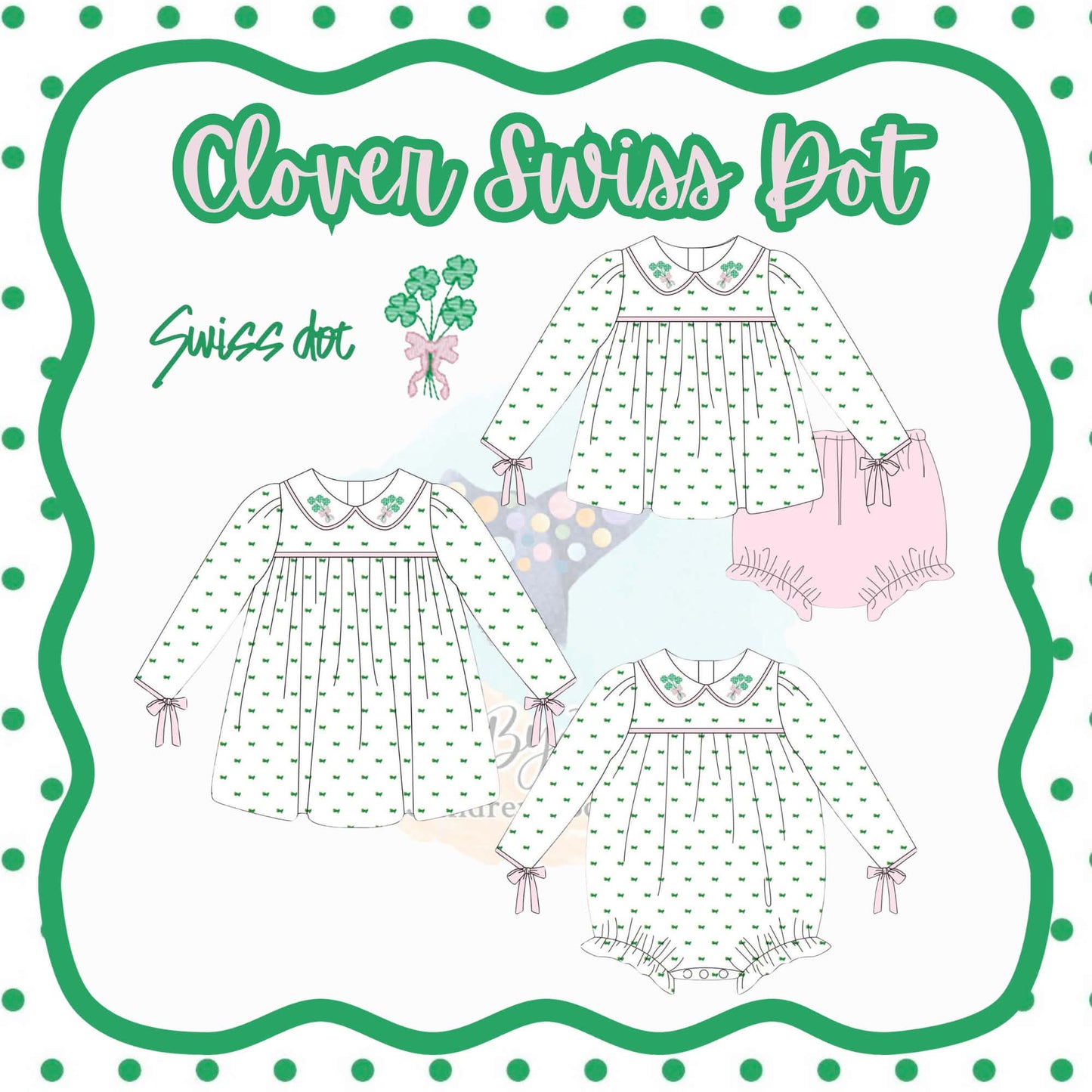 Winter Variety #4: Clover Swiss Dot