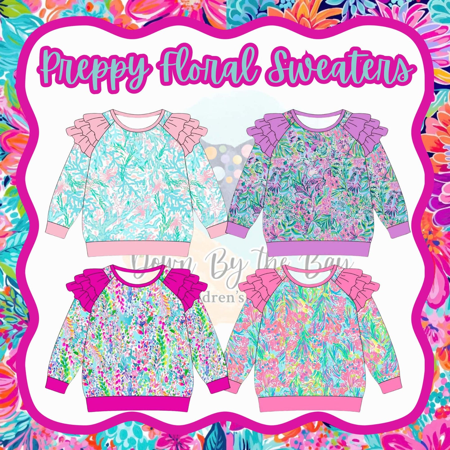 Winter Variety #5: Preppy Floral Sweatshirts