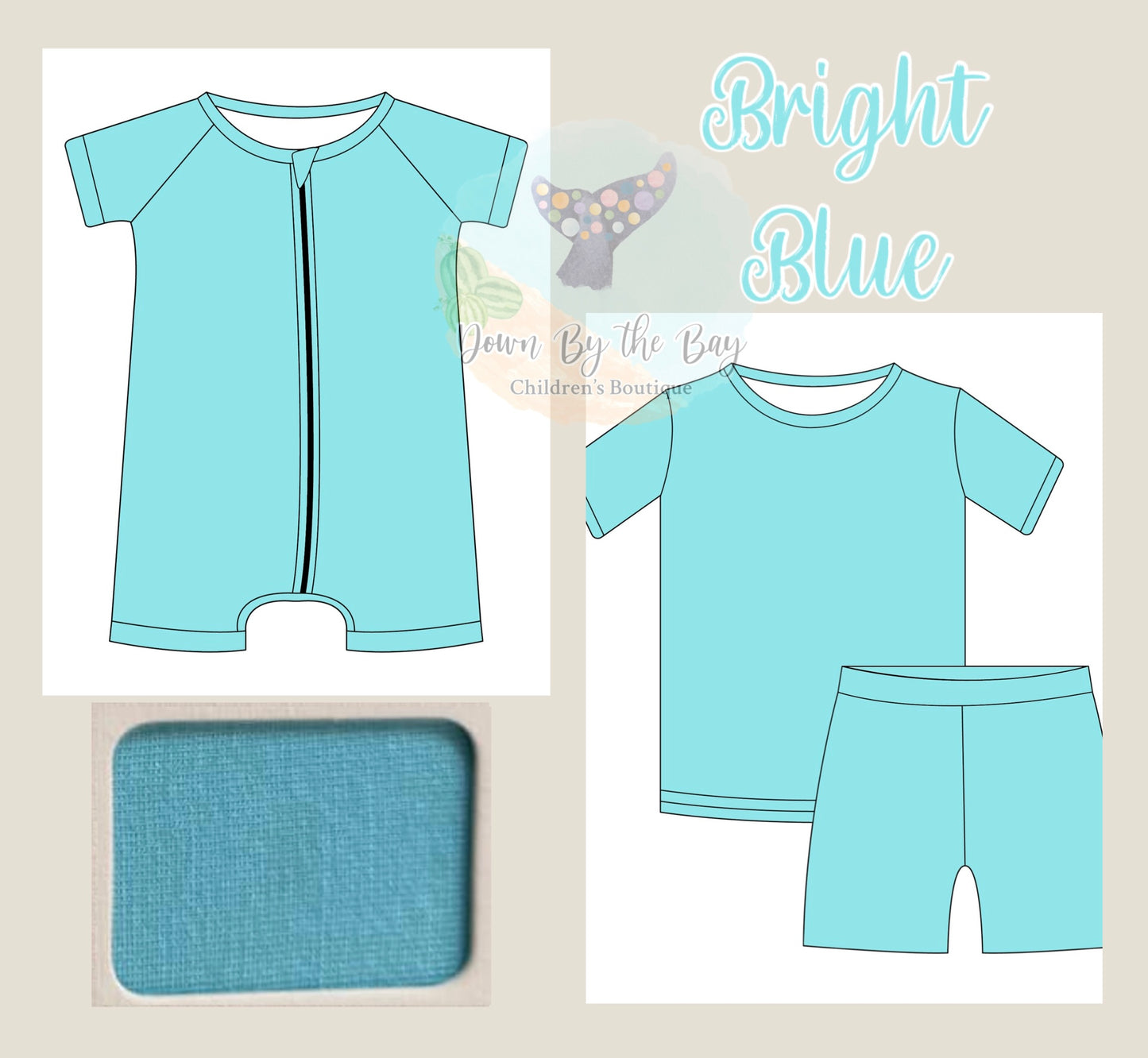 DBTB Bamboo Solids Drop: Light Blue